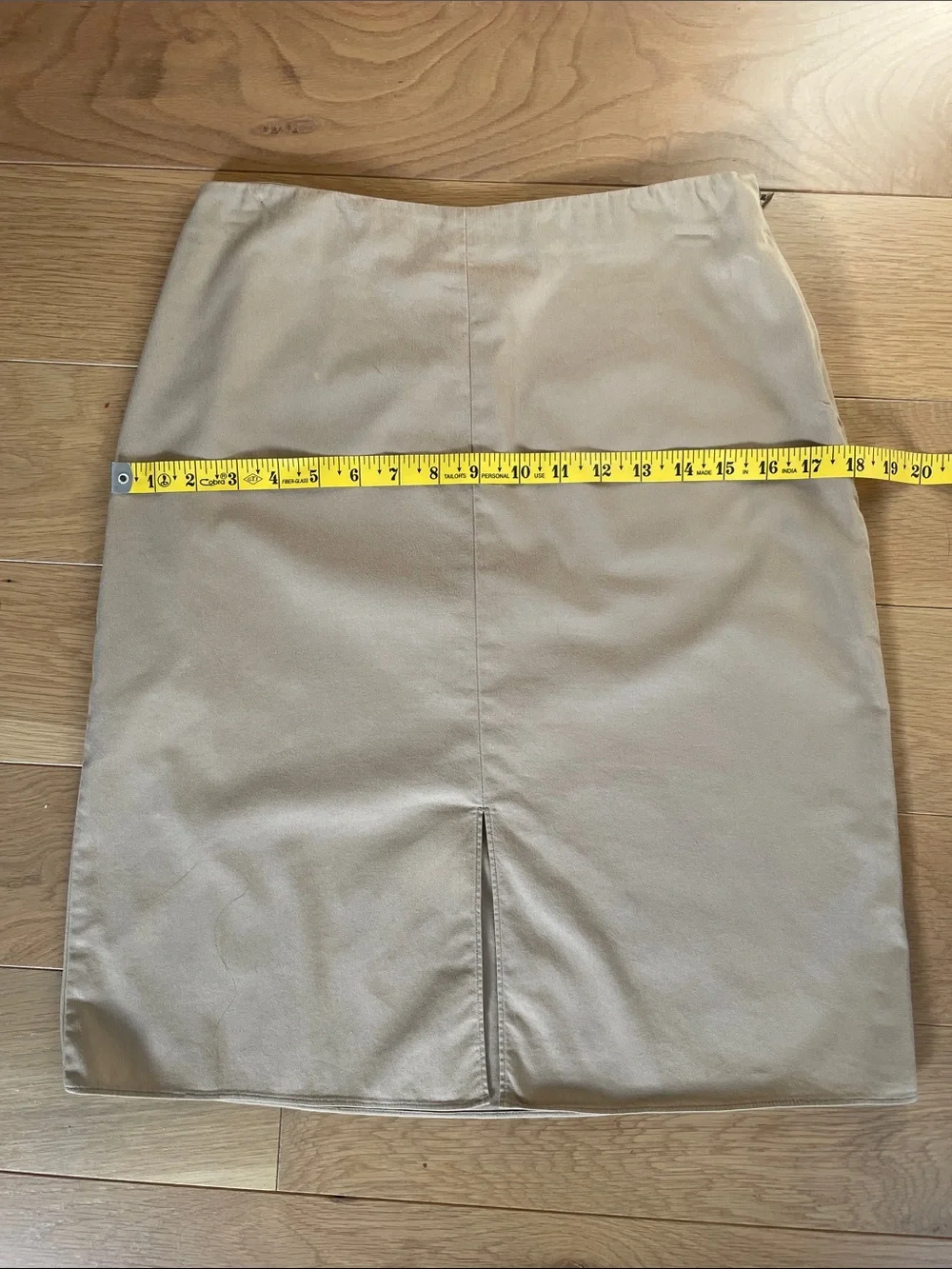 VTG Banana Republic Y2K Carolyn Bessette-Kennedy Beige Pencil Skirt Stretch 4